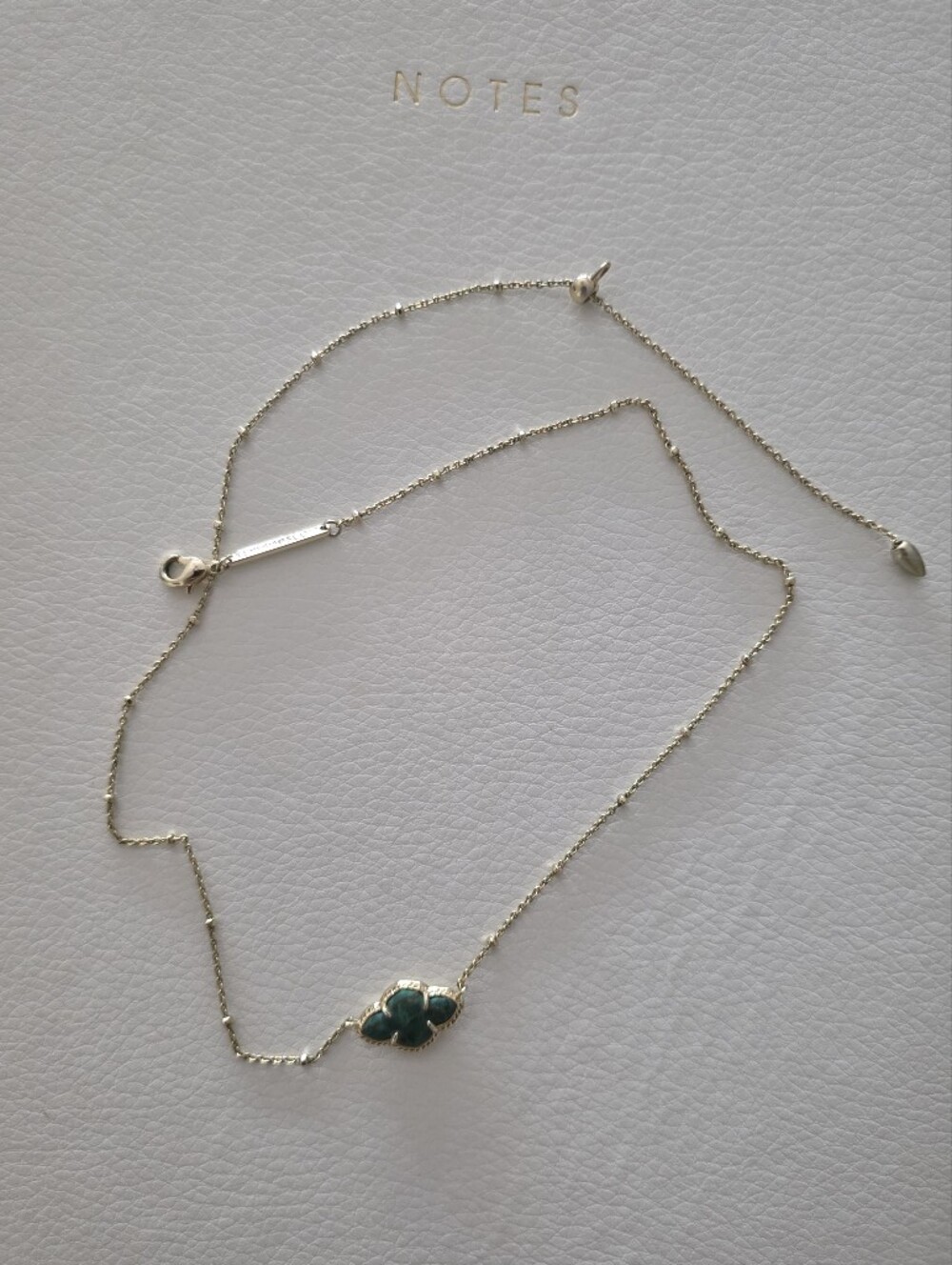 Kendra Scott Gold And Green Necklace